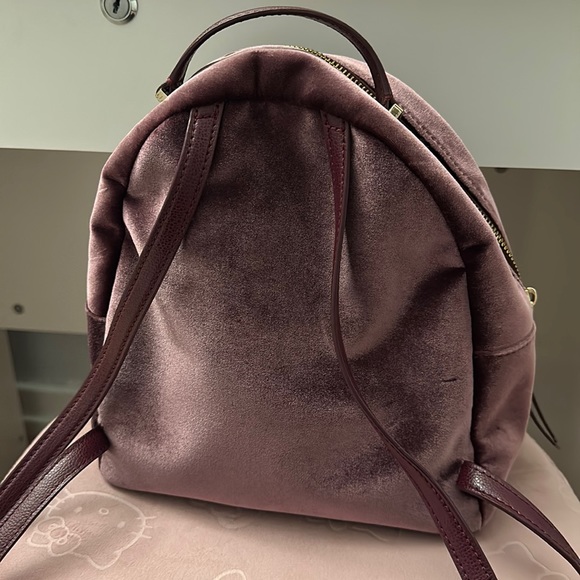 Purple Velour Kate Spade Mini Backpack - Picture 4 of 6
